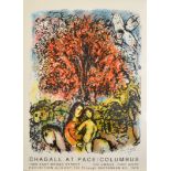 MARC CHAGALL At Pace Columbus Exhibition poster 1976 82 x 63cm