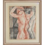 INEZ ESTELLA HOYTON Nude Pastel Signed 51.5 x 41cm Framed and glazed.