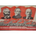 Russian Peace Poster Dated 1976 80 x 105cm