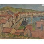 FRANK HUDDLESTONE POTTER Port Vendres in the Pyrénées Oil on canvas Inscribed to the back 41 x