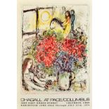 MARC CHAGALL At Pace Columbus Exhibition Poster 1974 79 x 56cm