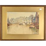 HARRY MORLEY Concarneau Watercolour Signed and inscribed 26 x 37.