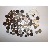 1758 1/-, other silver, farthings,