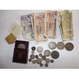 Crown 1900 USA dollars 1921 and 1923, together with other silver coins, banknotes etc.