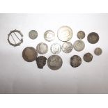 British silver, including Elizabeth I, two other hammered coins etc a/f.