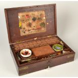 A 19th century mahogany brass band artist's box by W. J. Reeves and Son, Holborn, London.