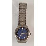 A gentleman's Tissot automatic Seastar stainless steel wristwatch with blue dial and calendar