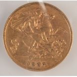 Half sovereign, 1907, very fine.