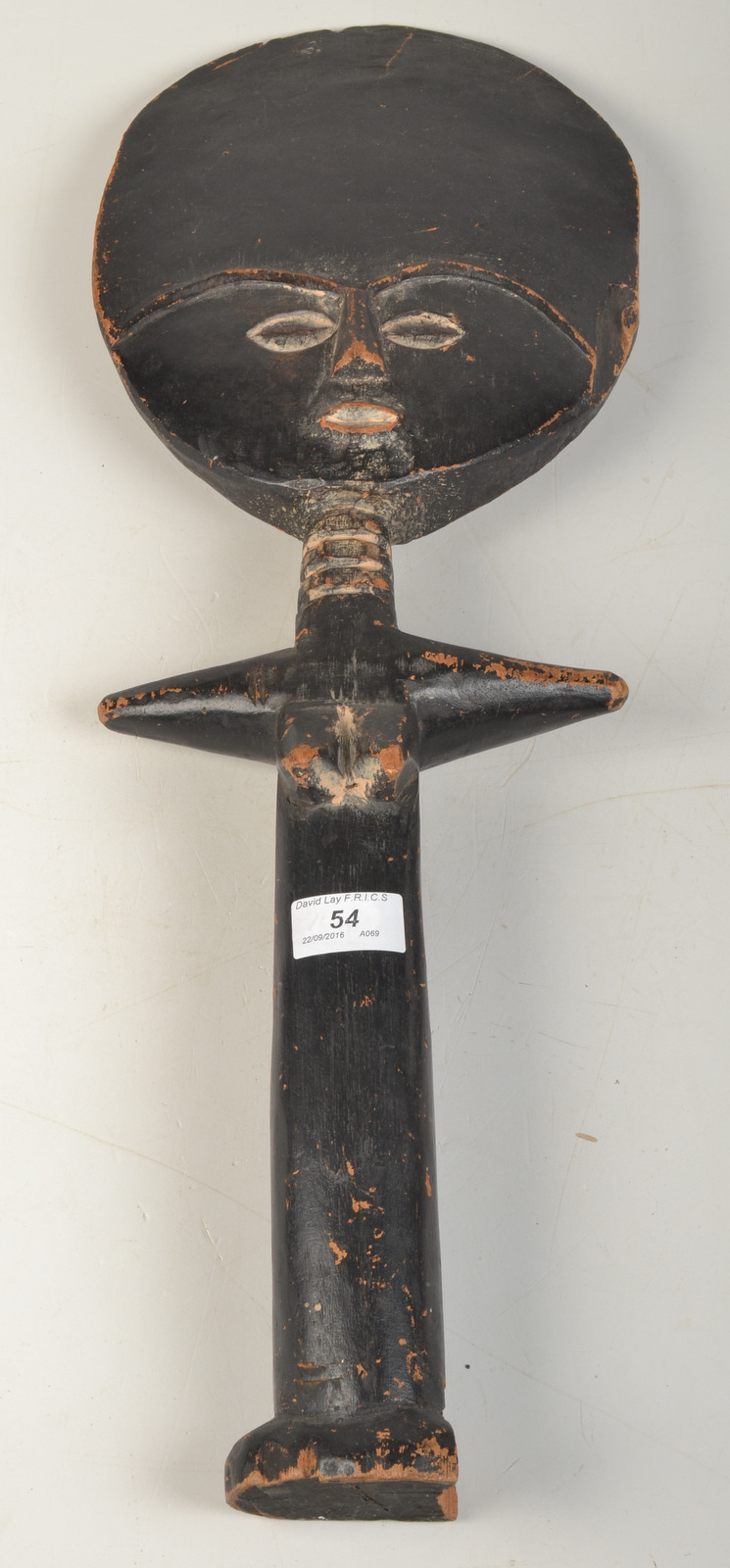 An Ghanian Ashanti (Akuara) carved wood fertility doll, height 62.5cm, together with a Kodak camera. - Image 2 of 2