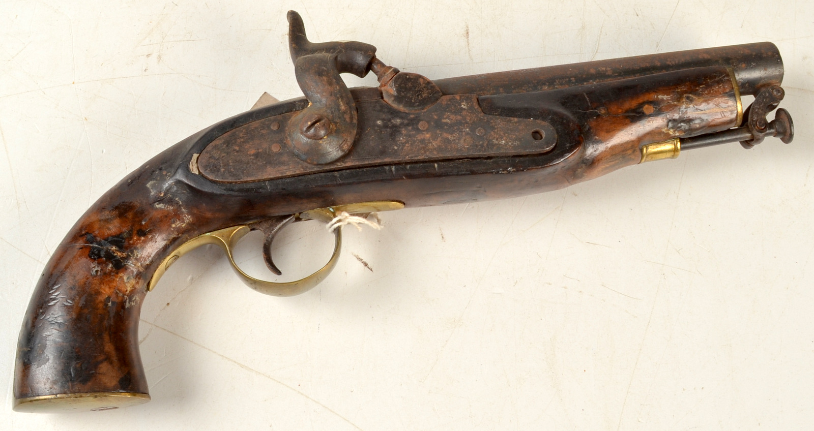 An early 19th century pistol with a swivel ramrod,