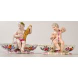 A pair of Meissen double salts,