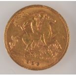 Half sovereign, 1906, very fine.