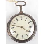 A George III silver pear case pocket watch by Thomas Robinson, London No.