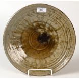 A Janet Leach stoneware shallow bowl, diameter 30cm.