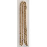 A 9ct. gold belcher link chain, 45.6g.