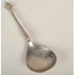 A Norweigan silver spoon by Marius Hammer with cast mask finial, length 16.5cm.