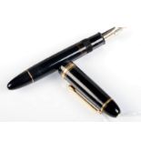 A German black Montblanc Meisterstuck , No.149, with 14ct. gold 4810 nib model 14C, length 14.3cm.