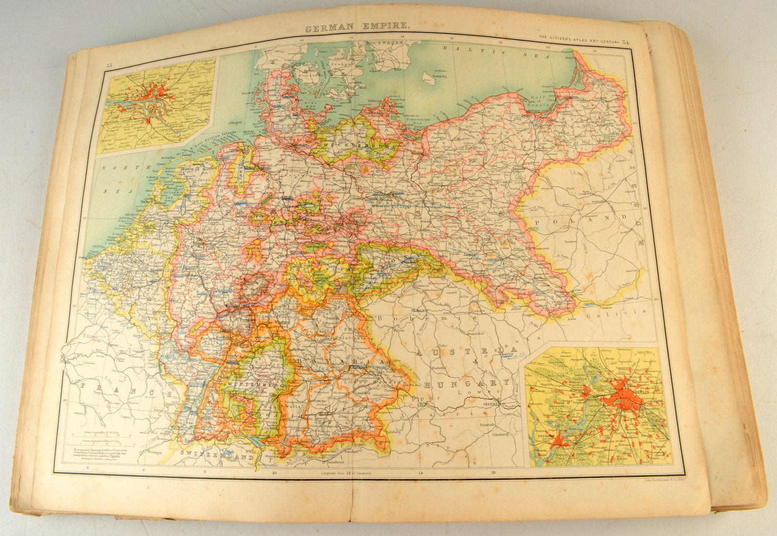 A 1901 "Twentieth Century Citizen's Atlas Of The World" edited by J.G.