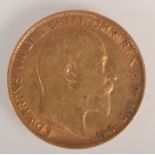 An Edward VII half sovereign 1906, very fine.