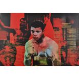 STEVE KAUFMAN Mohammed Ali Suite Embellished screen print on canvas Signed and dated '96 to the