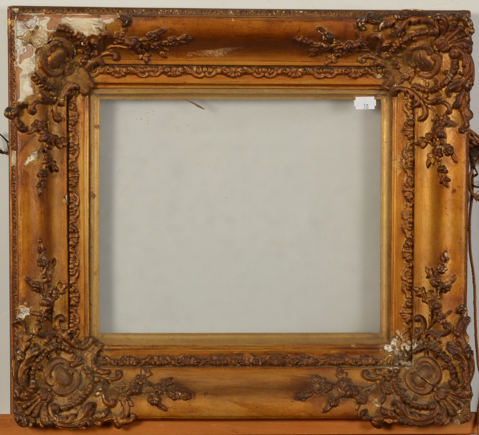 Two small ornate picture frames 28 x 33cm 38 x 30cm