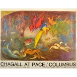 MARC CHAGALL At Pace Coloumbus Exhibition Poster 1974 79 x 56cm