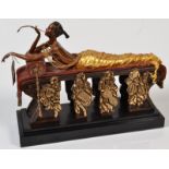 ERTE Daydreams Cold painted and gilt bronze Height 35cm, length 48.