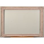 A maple veneered frame 56 x 64cm and one other frame 61 x 91cm