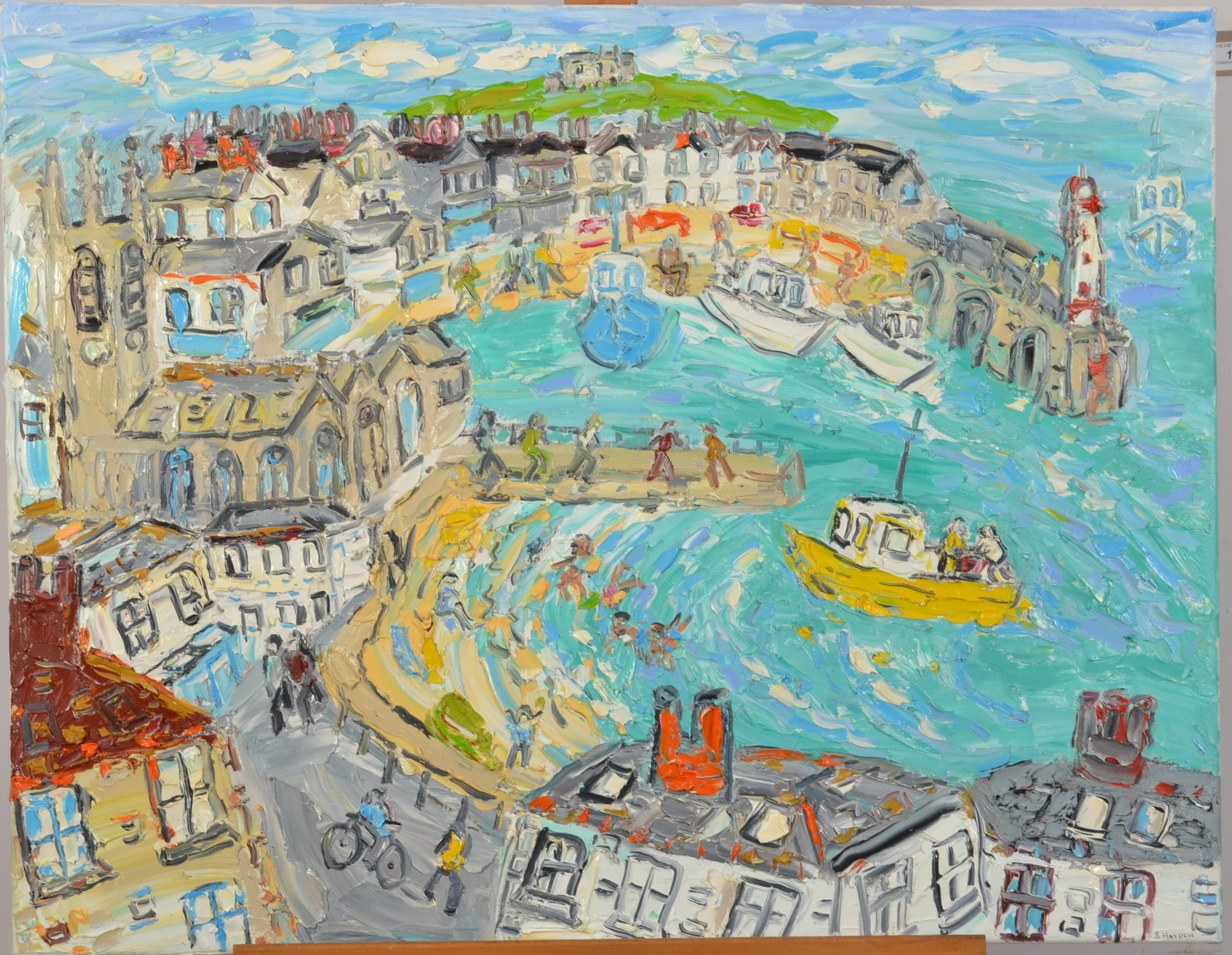 SEAN HAYDEN St Ives Oil on canvas Signed 71 x 91cm