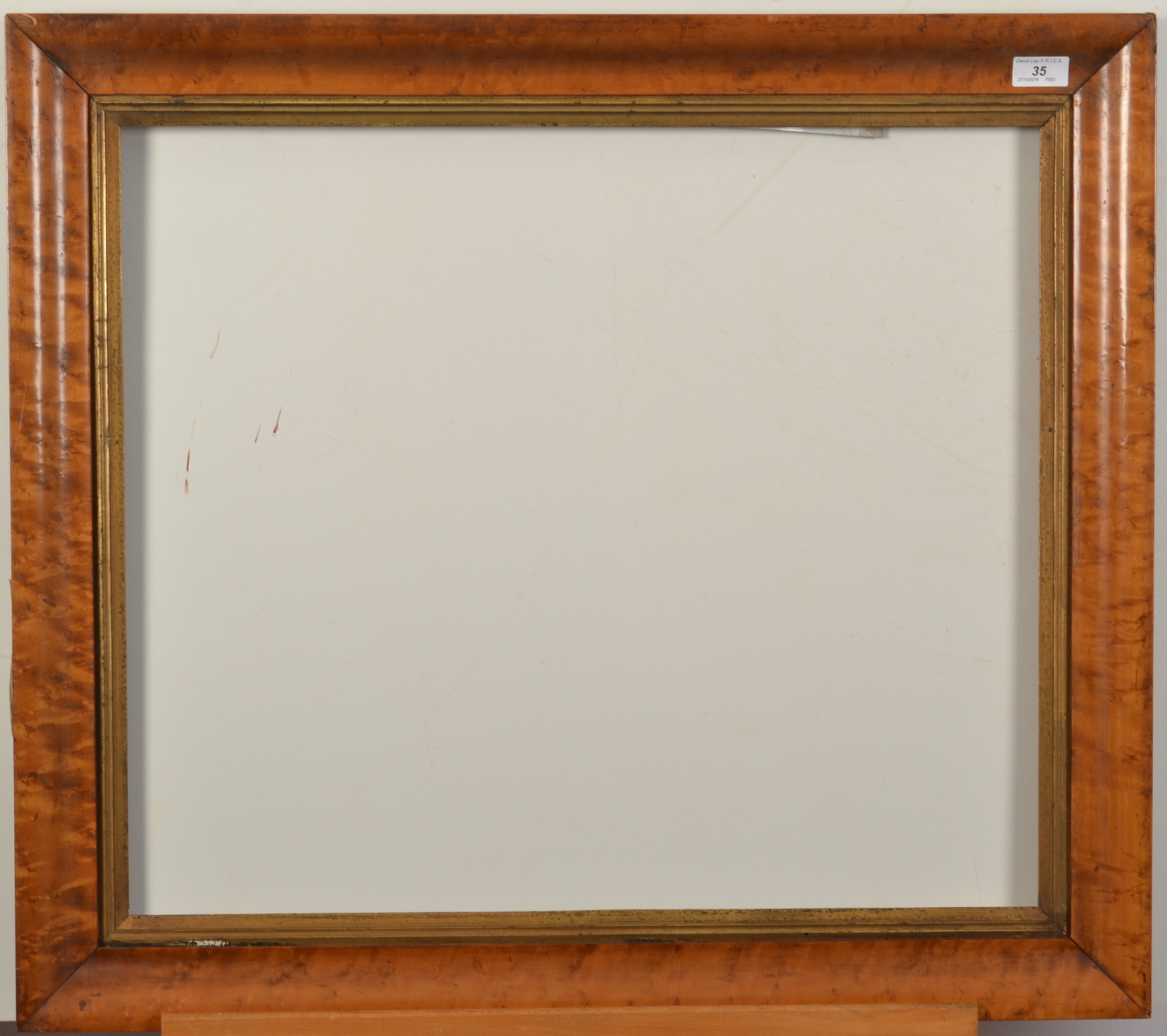 A maple veneered frame 56 x 64cm and one other frame 61 x 91cm - Image 2 of 2