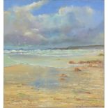 BERYL LANGSWORTHY Reflections, Sennen Cove Oil on canvas Signed Inscribed to the back 33 x 30.