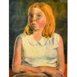 MARION SUTHERLAND RICE The Artist's Sister Ruth Oil on canvas Monogrammed Gallery label to the