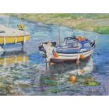 NIGEL HARVEY Estuary boats Watercolour Signed and dated 2006 29.