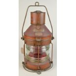 A good 'Not Under Command' copper ship's light by Meteorite, with original oil burner,