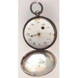 A silver large George III open face pocket watch signed Charles Thompson, London No.