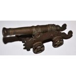 A working model of a cannon.