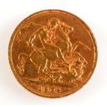 An Edward VII sovereign dated 1904, very fine.