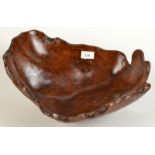 A burr wood contemporary bowl.