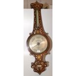 A good large William IV rosewood veneered wheel barometer by P.