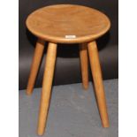 A stool by Robin Nance, St Ives. Condition Report: Stool is elm.