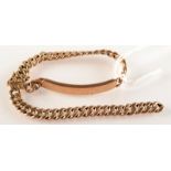 A 9ct. gold belcher link identity bracelet, 11.2g.