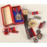 A gentleman's Rocar wrist watch, together with medals and insignia.