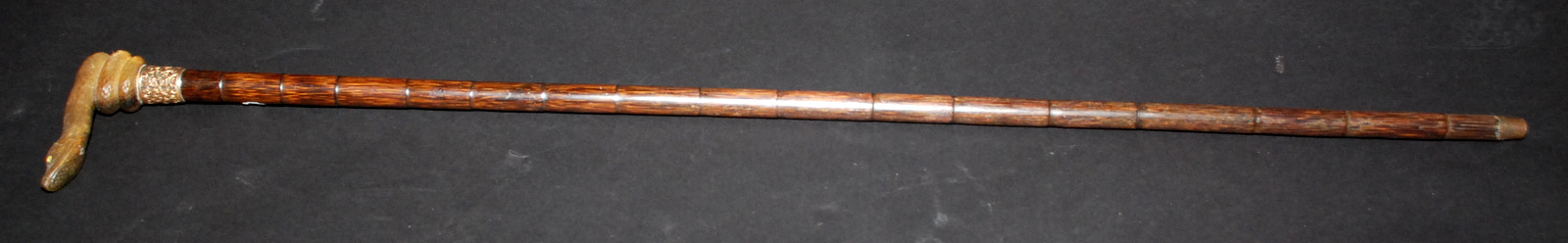 An late Victorian or Edwardian walking stick, the handle a coiled snake with glass eyes, length 93. - Image 4 of 13