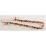 A 9ct. gold rope twist bracelet, 6.3g.