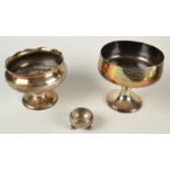 Two Indian Madras silver stemmed cups each dated 1909 and inscribed as horse show prizes,