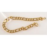 A Chinese 18ct. gold heavy curb link bracelet, 30g.