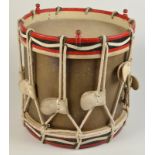 A WWII military drum by A.H. Matthews, London, dated 1944.