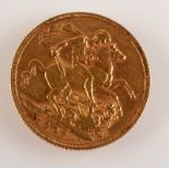 An Edward VII sovereign dated 1907, very fine.