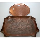 Two Hayle copper trays.