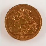 An Edward VII sovereign dated 1906, very fine.